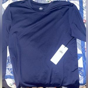 Alo-Blue long sleeve crew neck